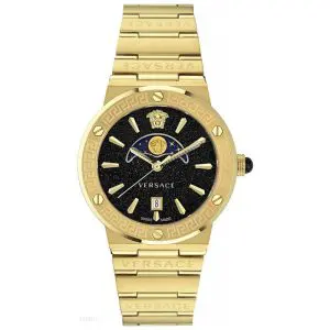 Versace Women’s Quartz Swiss Made Gold Stainless Steel Black Dial 38mm Watch VE7G00323 UAE DUBAI AJMAN SHARJAH ABU DHABI RAS AL KHAIMA UMM UL QUWAIN ALAIN FUJAIRAH