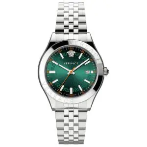 Versace Men’s Quartz Swiss Made Silver Stainless Steel Green Dial 42mm Watch VEVK01021 UAE DUBAI AJMAN SHARJAH ABU DHABI RAS AL KHAIMA UMM UL QUWAIN ALAIN FUJAIRAH