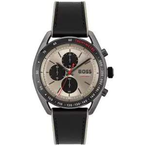Hugo Boss Men’s Quartz Black Hybrid Strap Brass Color Dial 44mm Watch 1514024 UAE DUBAI AJMAN SHARJAH ABU DHABI RAS AL KHAIMA UMM UL QUWAIN ALAIN FUJAIRAH