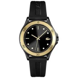 Lacoste Women’s Quartz Black Silicone Strap Black Dial 38mm Watch 2001223