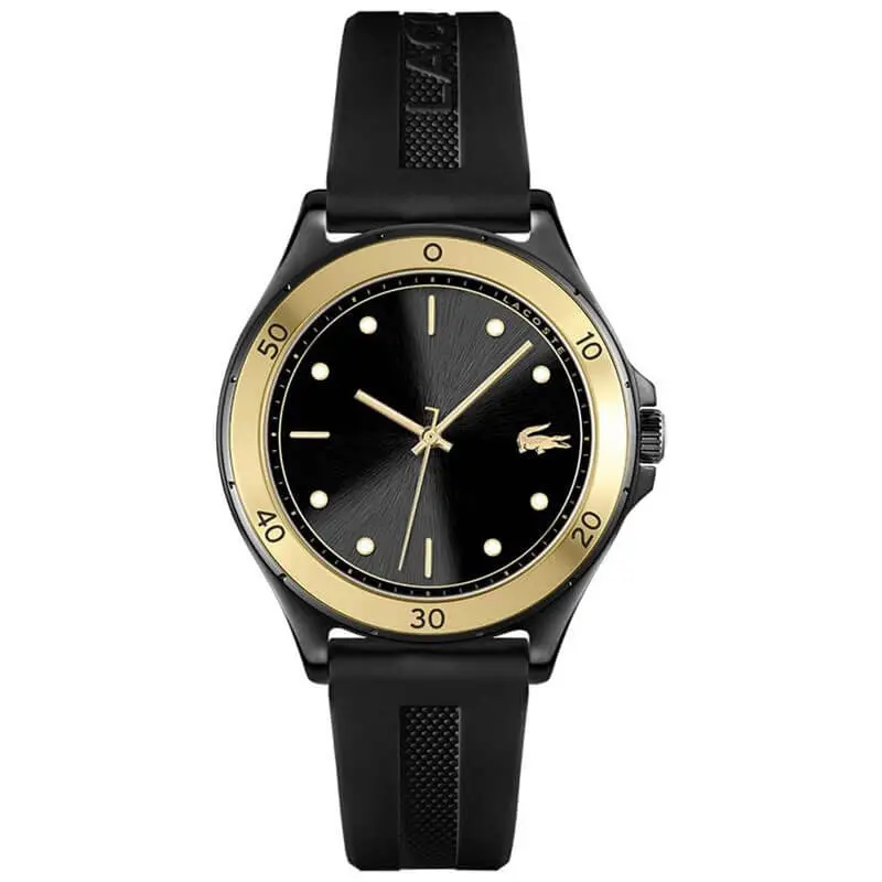 Lacoste Women’s Quartz Black Silicone Strap Black Dial 38mm Watch 2001223