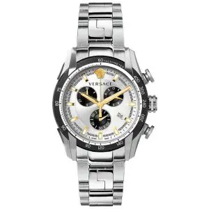 Versace Men’s Quartz Swiss Made Silver Stainless Steel Silver Dial 44mm Watch VE2I00321