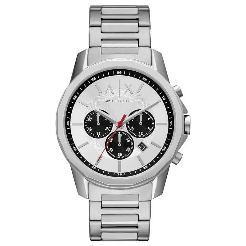 Armani Exchange Men’s Quartz Silver Stainless Steel Silver Dial 44mm Watch AX1742 UAE DUBAI AJMAN SHARJAH ABU DHABI RAS AL KHAIMA UMM UL QUWAIN ALAIN FUJAIRAH