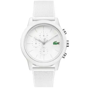 Lacoste Men’s Quartz White Silicone Strap White Dial 44mm Watch 2010974 UAE DUBAI AJMAN SHARJAH ABU DHABI RAS AL KHAIMA UMM UL QUWAIN ALAIN FUJAIRAH