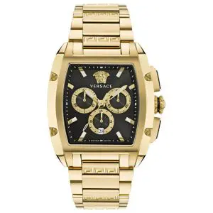 Versace Men’s Quartz Swiss Made Gold Stainless Steel Black Dial 42mm Watch VE6H00523 UAE DUBAI AJMAN SHARJAH ABU DHABI RAS AL KHAIMA UMM UL QUWAIN ALAIN FUJAIRAH
