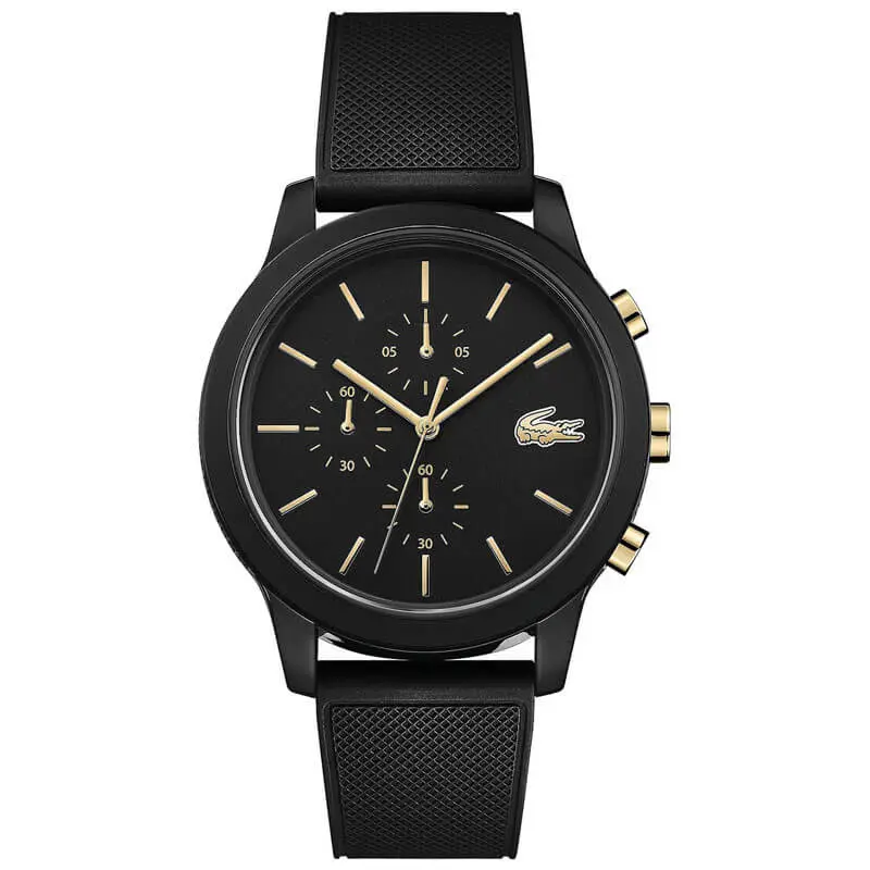 Lacoste Men’s Quartz Black Silicone Strap Black Dial 44mm Watch 2011012 UAE DUBAI AJMAN SHARJAH ABU DHABI RAS AL KHAIMA UMM UL QUWAIN ALAIN FUJAIRAH