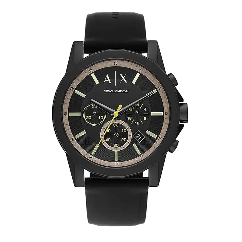 Armani Exchange Men’s Quartz Black Silicone Strap Black Dial 44mm Watch AX1343 UAE DUBAI AJMAN SHARJAH ABU DHABI RAS AL KHAIMA UMM UL QUWAIN ALAIN FUJAIRAH