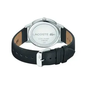 Lacoste Men’s Quartz Black Leather Strap Blue Dial 41mm Watch 2011034 UAE DUBAI AJMAN SHARJAH ABU DHABI RAS AL KHAIMA UMM UL QUWAIN ALAIN FUJAIRAH