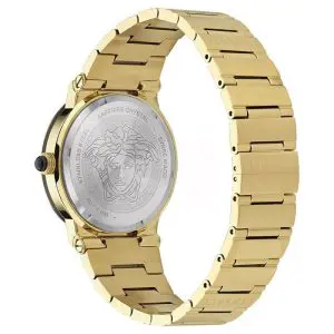 Versace Women’s Quartz Swiss Made Gold Stainless Steel Black Dial 38mm Watch VE7G00323 UAE DUBAI AJMAN SHARJAH ABU DHABI RAS AL KHAIMA UMM UL QUWAIN ALAIN FUJAIRAH