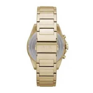 Armani Exchange Men’s Quartz Gold Stainless Steel Gold Dial 44mm Watch AX2602