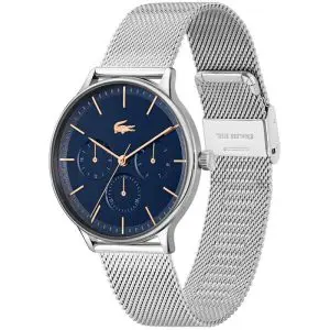 Lacoste Men’s Quartz Silver Stainless Steel Blue Dial 42mm Watch 2011228 UAE DUBAI AJMAN SHARJAH ABU DHABI RAS AL KHAIMA UMM UL QUWAIN ALAIN FUJAIRAH