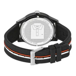 Lacoste Men’s Quartz Black Silicone Strap Black Dial 42mm Watch 2011071 UAE DUBAI AJMAN SHARJAH ABU DHABI RAS AL KHAIMA UMM UL QUWAIN ALAIN FUJAIRAH