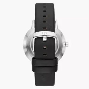 Armani Exchange Men’s Quartz Black Leather Strap Black Dial 42mm Watch AX2745