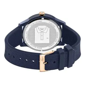 Lacoste Men’s Quartz Blue Silicone Strap Blue Dial 42mm Watch 2011011