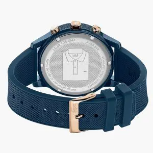 Lacoste Men’s Quartz Blue Silicone Strap Blue Dial 44mm Watch 2011013