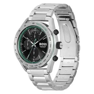Hugo Boss Men’s Quartz Silver Stainless Steel Black Dial 44mm Watch 1514023 UAE DUBAI AJMAN SHARJAH ABU DHABI RAS AL KHAIMA UMM UL QUWAIN ALAIN FUJAIRAH
