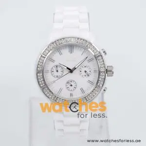 Hugo Boss Women’s Quartz White Ceramic Chain Mother Of Pearl Dial 40mm Watch 1502355