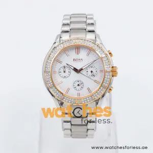 Hugo Boss Women’s Quartz Silver Stainless Steel Mother Of Pearl Dial 39mm Watch 1502334
