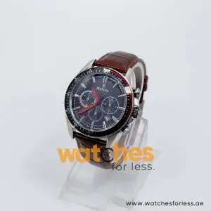 Festina Men’s Quartz Brown Leather Strap Black Dial 44mm Watch F20377/11