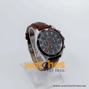 Festina Men’s Quartz Brown Leather Strap Black Dial 44mm Watch F20377/11