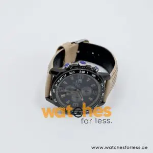 Festina Men’s Quartz Cream Leather Strap Black Dial 45mm Watch F20339/1 UAE DUBAI AJMAN SHARJAH ABU DHABI RAS AL KHAIMA UMM UL QUWAIN ALAIN FUJAIRAH