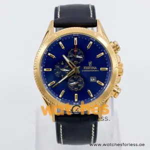 Festina Men’s Quartz Black Hybrid Strap Blue Dial 43mm Watch F20418