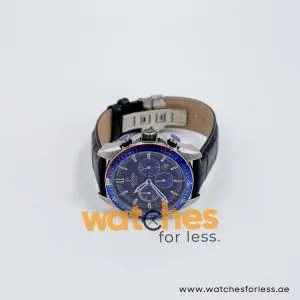 Festina Men’s Quartz Black Leather Strap Blue Dial 44mm Watch F20377/9