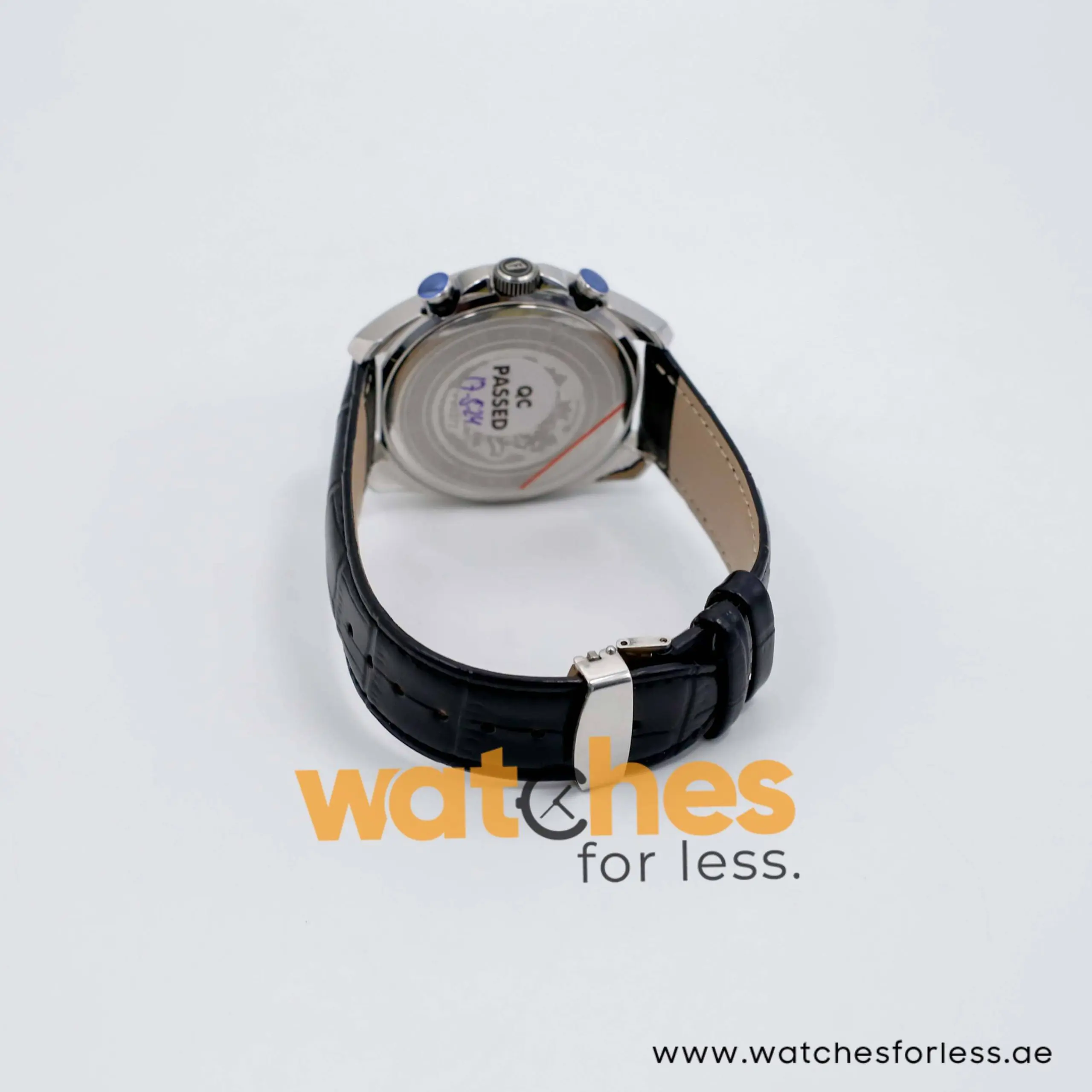Festina Men’s Quartz Black Leather Strap Blue Dial 44mm Watch F20377/9