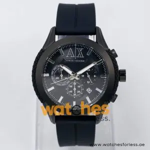 Armani Exchange Men’s Quartz Black Silicone Strap Black Dial 47mm Watch AX1223/1 UAE DUBAI AJMAN SHARJAH ABU DHABI RAS AL KHAIMA UMM UL QUWAIN ALAIN FUJAIRAH