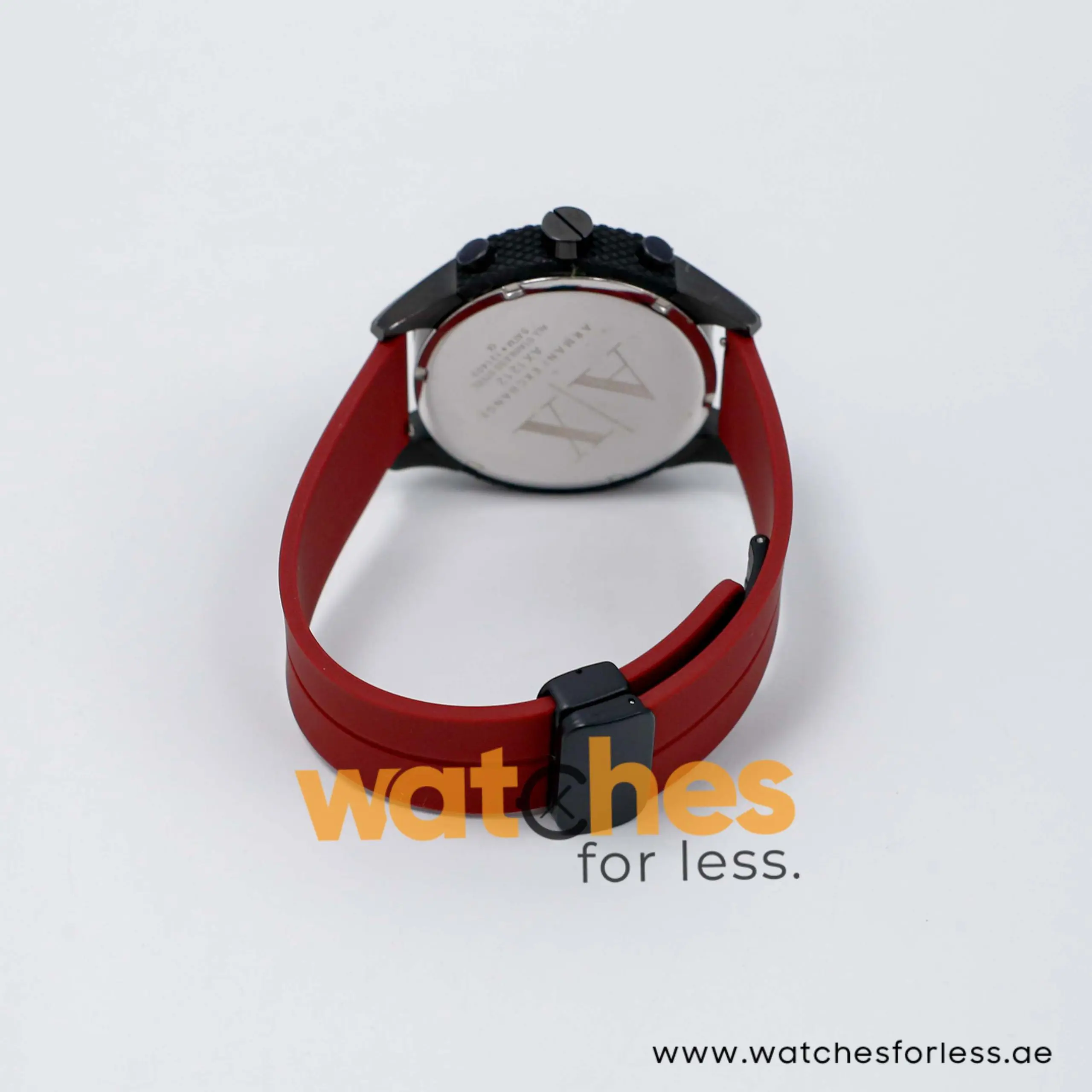 Armani Exchange Men’s Quartz Maroon Silicone Strap Grey Dial 47mm Watch AX1212/2 UAE DUBAI AJMAN SHARJAH ABU DHABI RAS AL KHAIMA UMM UL QUWAIN ALAIN FUJAIRAH