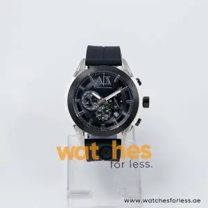Armani Exchange Men’s Quartz Black Silicone Strap Black Dial 47mm Watch AX1225/2 UAE DUBAI AJMAN SHARJAH ABU DHABI RAS AL KHAIMA UMM UL QUWAIN ALAIN FUJAIRAH