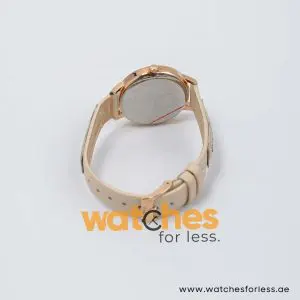 Versus by Versace Women’s Quartz Cream Leather Strap Rose Gold Dial 36mm Watch VSP021311