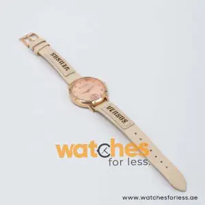 Versus by Versace Women’s Quartz Cream Leather Strap Rose Gold Dial 36mm Watch VSP021311