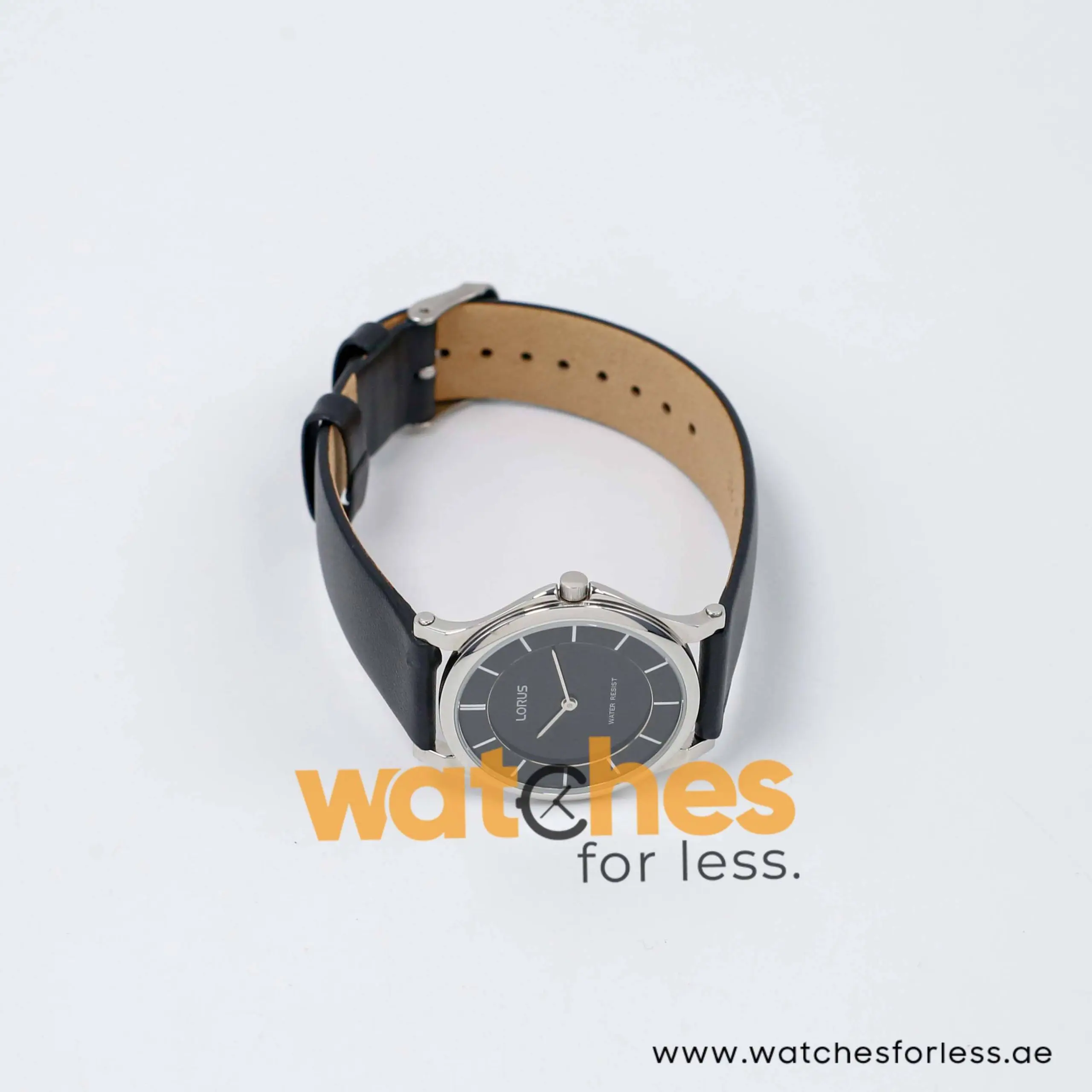 Lorus by Seiko Women’s Quartz Black Leather Strap Black Dial 36mm Watch RTA01AX9