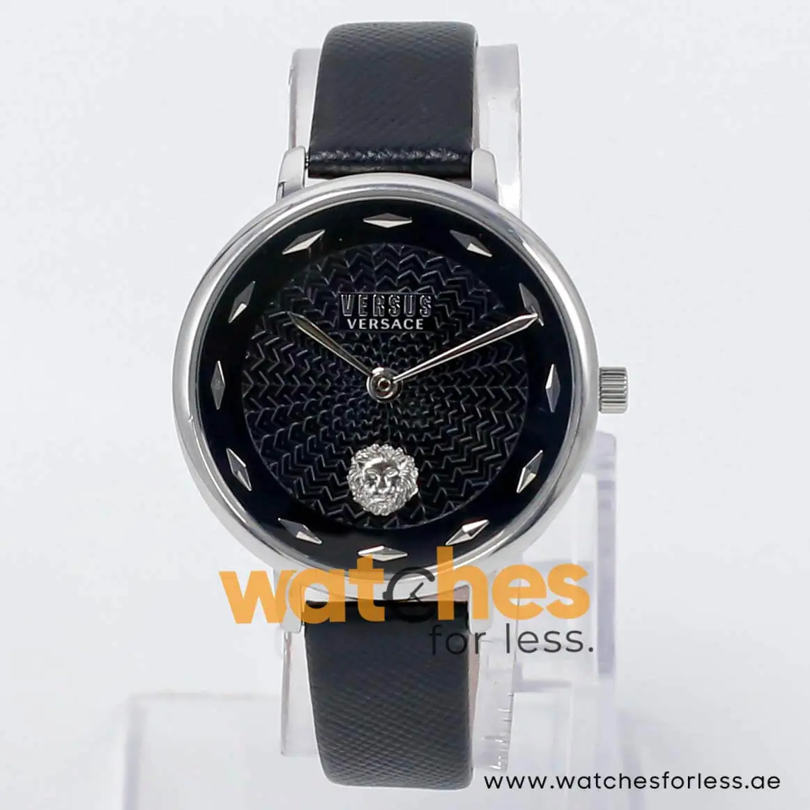 Versus by Versace Women’s Quartz Black Leather Strap Black Dial 36mm Watch VSP1S0119