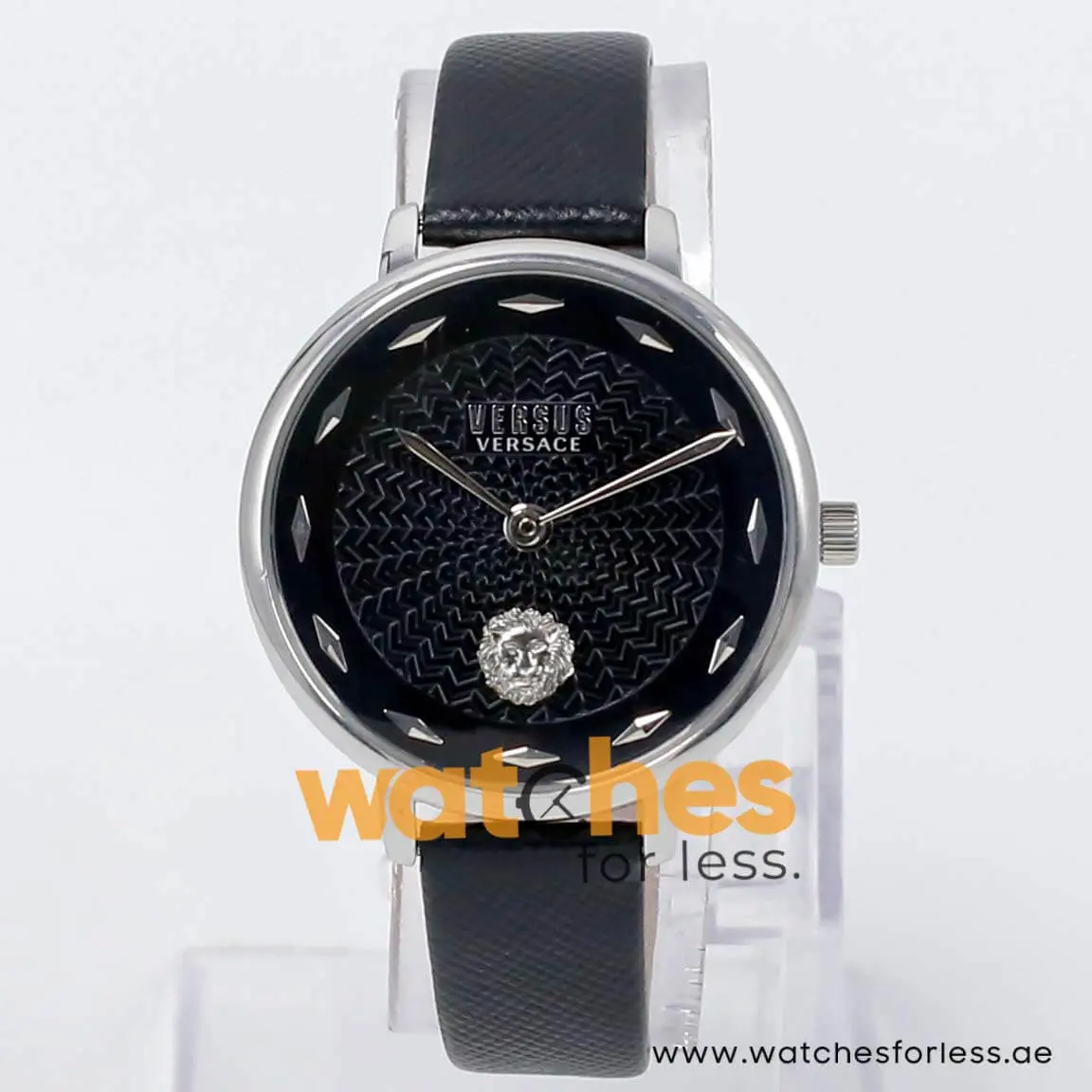Versus by Versace Women’s Quartz Black Leather Strap Black Dial 36mm Watch VSP1S0119