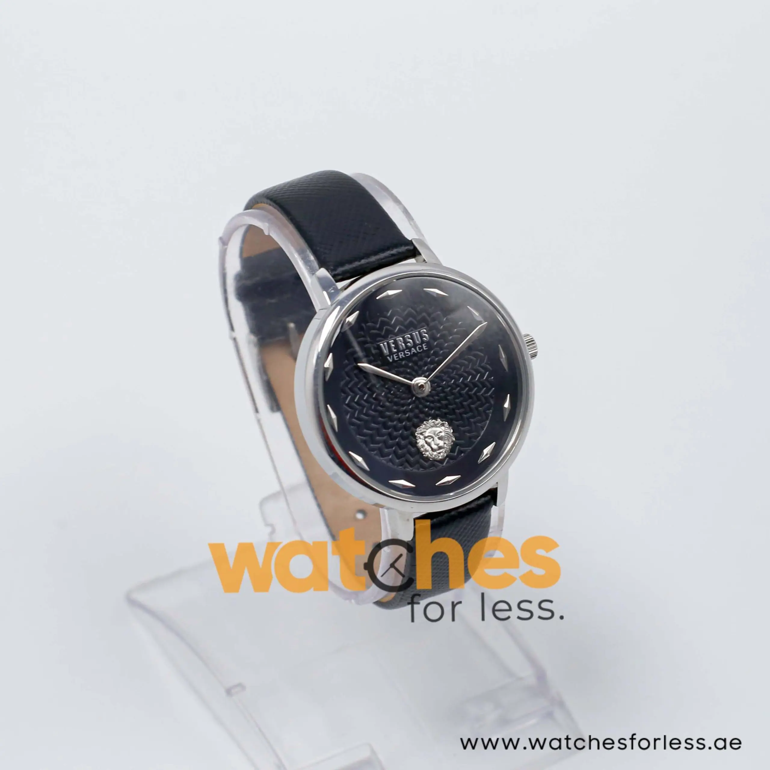 Versus by Versace Women’s Quartz Black Leather Strap Black Dial 36mm Watch VSP1S0119