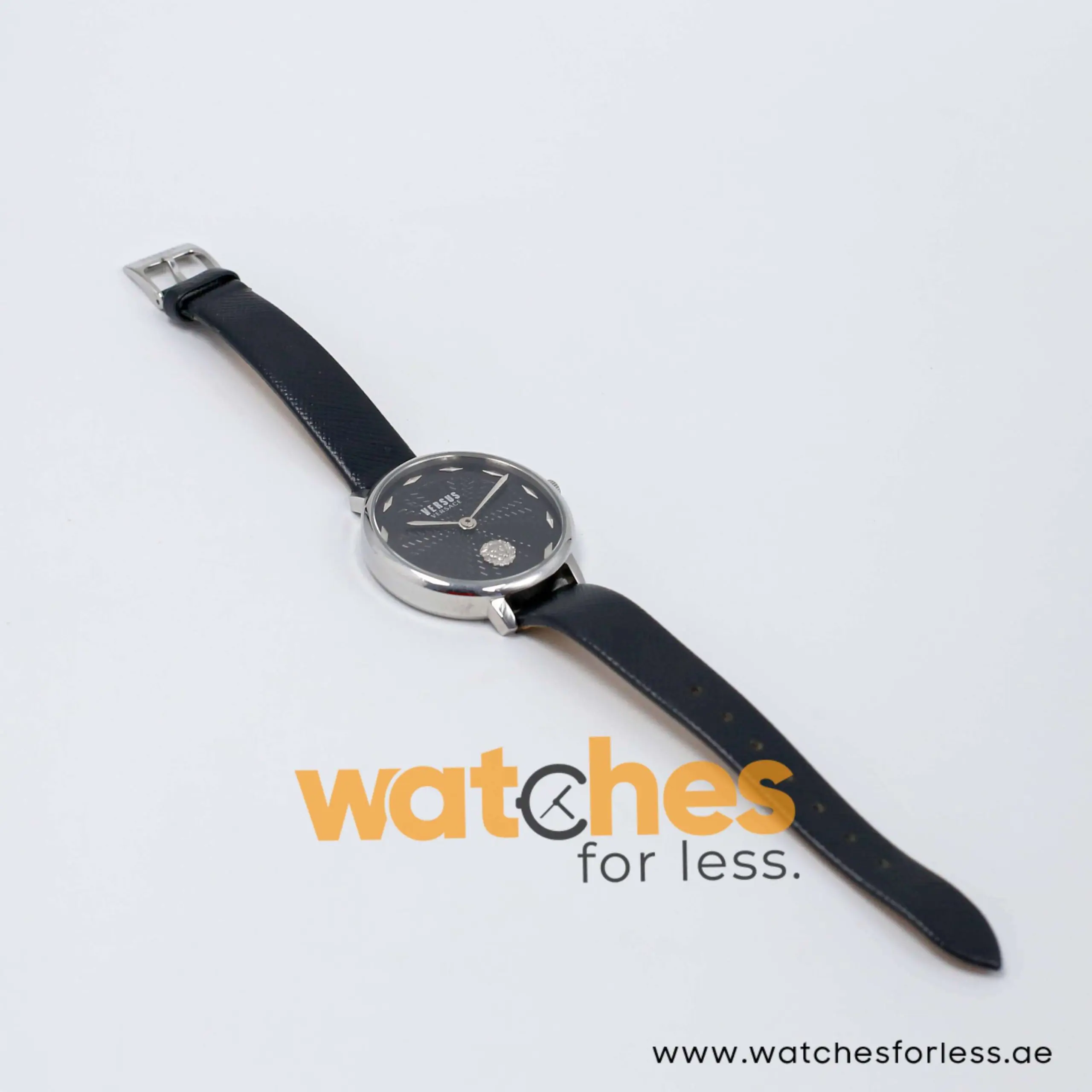 Versus by Versace Women’s Quartz Black Leather Strap Black Dial 36mm Watch VSP1S0119