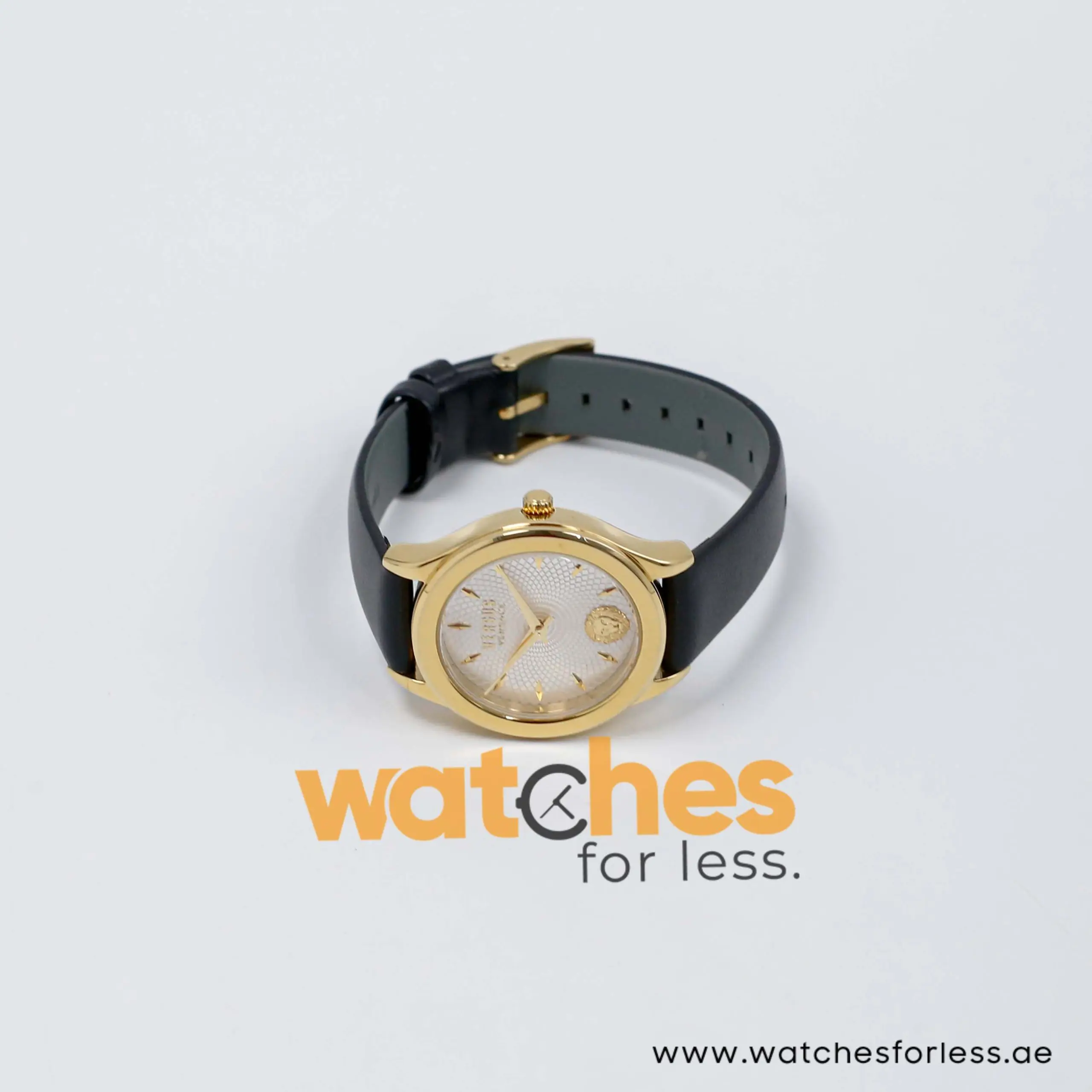 Versus by Versace Women’s Quartz Black Leather Strap Silver Sunray Dial 34mm Watch VSP411316 UAE DUBAI AJMAN SHARJAH ABU DHABI RAS AL KHAIMA UMM UL QUWAIN ALAIN FUJAIRAH