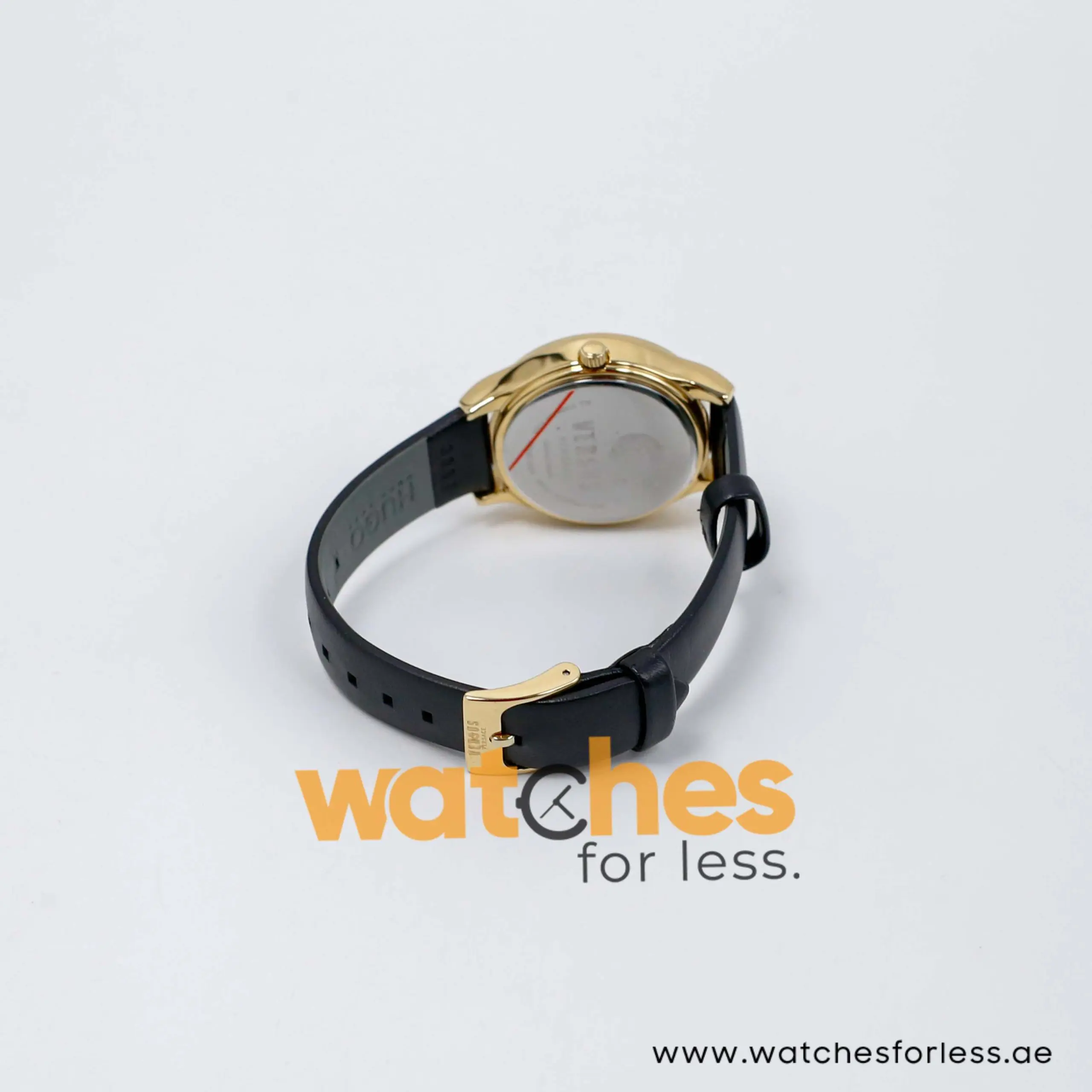 Versus by Versace Women’s Quartz Black Leather Strap Silver Sunray Dial 34mm Watch VSP411316