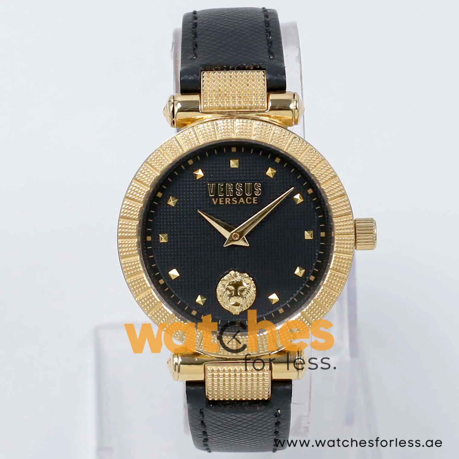 Versus by Versace Women’s Quartz Black Leather Strap Black Dial 36mm Watch VSP430129 UAE DUBAI AJMAN SHARJAH ABU DHABI RAS AL KHAIMA UMM UL QUWAIN ALAIN FUJAIRAH