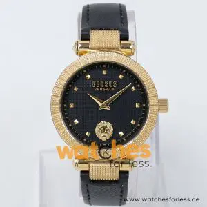 Versus by Versace Women’s Quartz Black Leather Strap Black Dial 36mm Watch VSP430129 UAE DUBAI AJMAN SHARJAH ABU DHABI RAS AL KHAIMA UMM UL QUWAIN ALAIN FUJAIRAH