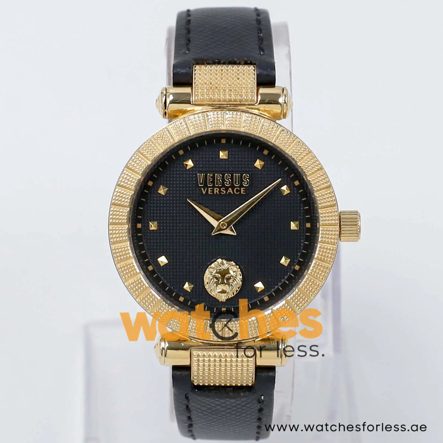 Versus by Versace Women’s Quartz Black Leather Strap Black Dial 36mm Watch VSP430129 UAE DUBAI AJMAN SHARJAH ABU DHABI RAS AL KHAIMA UMM UL QUWAIN ALAIN FUJAIRAH