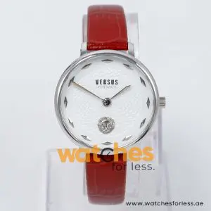 Versus by Versace Women’s Quartz Maroon Leather Strap White Dial 36mm Watch VSP1S0819/1 UAE DUBAI AJMAN SHARJAH ABU DHABI RAS AL KHAIMA UMM UL QUWAIN ALAIN FUJAIRAH