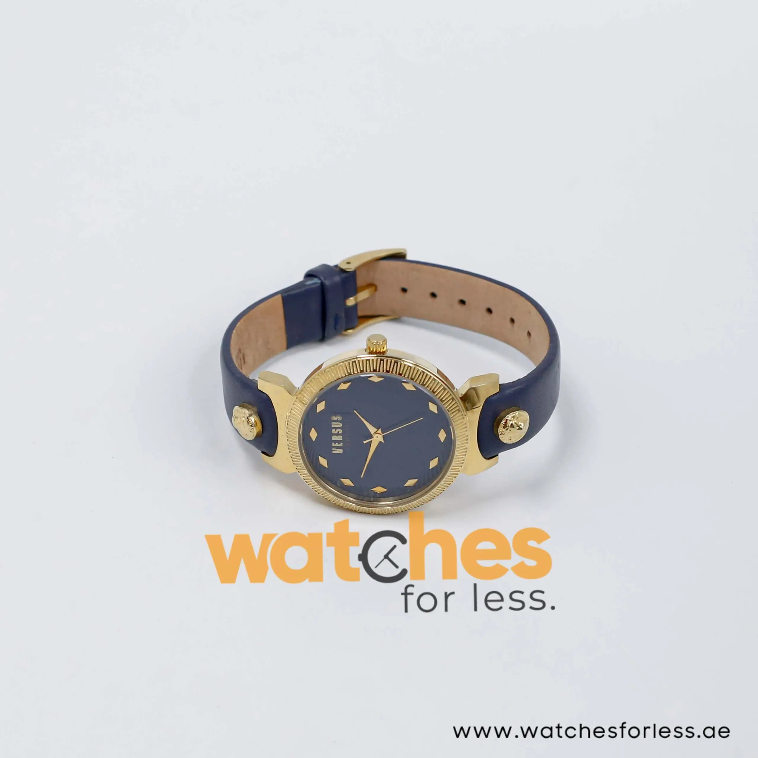 Versus by Versace Women’s Quartz Navy Blue Leather Strap Navy Blue Dial 35mm Watch VSP430329