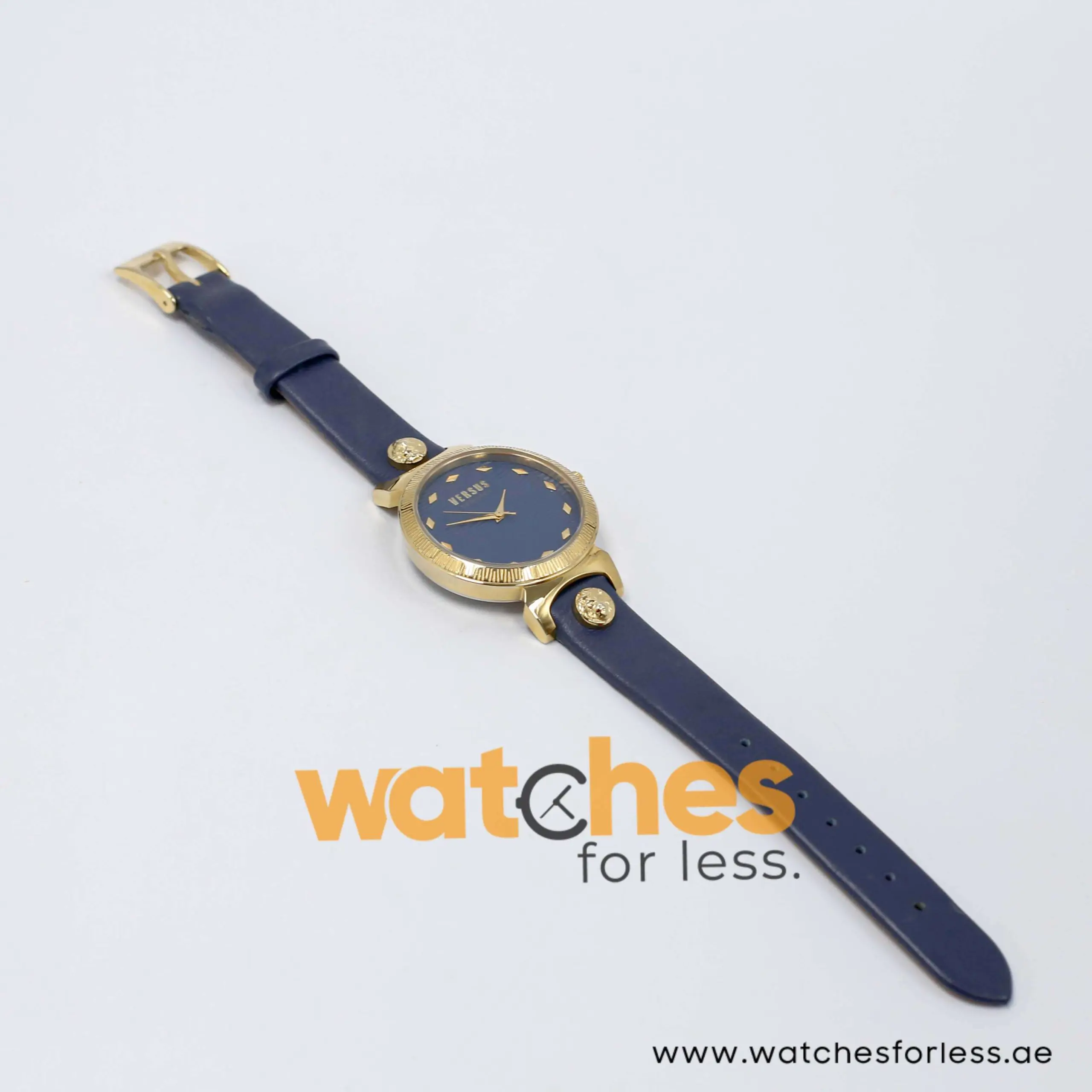 Versus by Versace Women’s Quartz Navy Blue Leather Strap Navy Blue Dial 35mm Watch VSP430329
