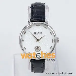 Versus by Versace Women’s Quartz Black Leather Strap White Dial 36mm Watch VSP489631 UAE DUBAI AJMAN SHARJAH ABU DHABI RAS AL KHAIMA UMM UL QUWAIN ALAIN FUJAIRAH