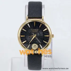 Versus by Versace Women’s Quartz Black Leather Strap Black Dial 34mm Watch VSP1F0221 UAE DUBAI AJMAN SHARJAH ABU DHABI RAS AL KHAIMA UMM UL QUWAIN ALAIN FUJAIRAH
