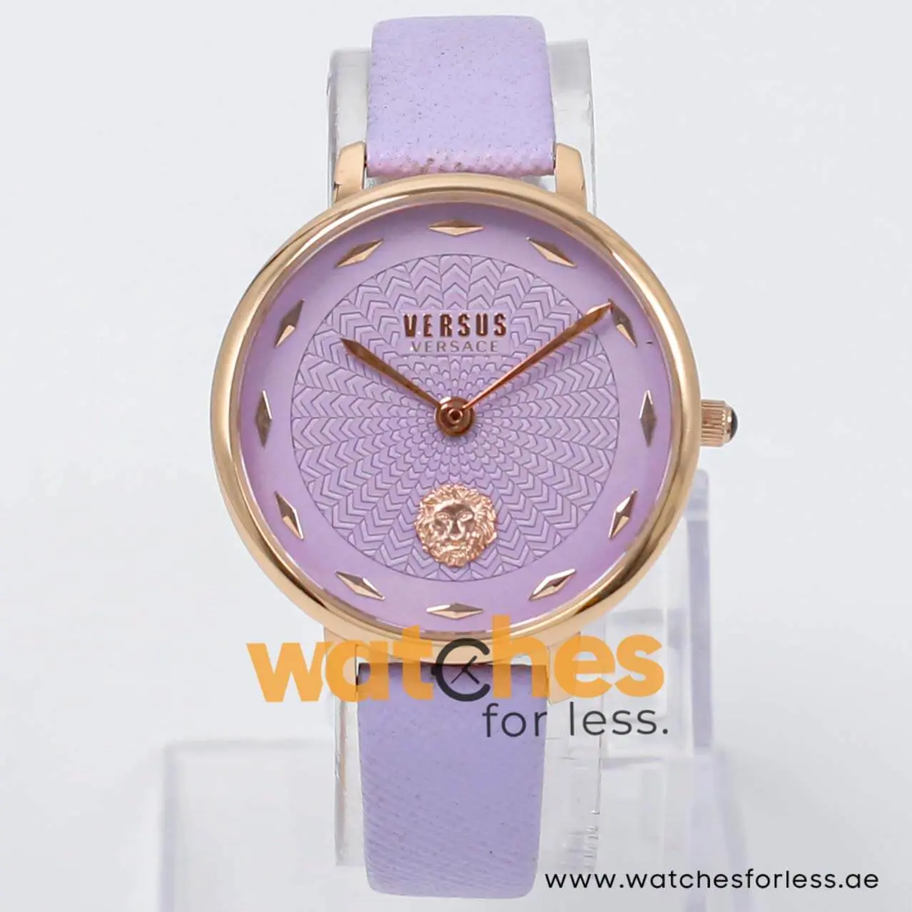 Versus by Versace Women’s Quartz Purple Leather Strap Purple Dial 36mm Watch VSP1S0719