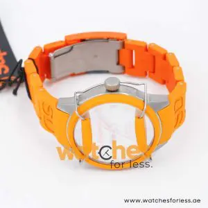 Superdry Unisex Quartz Orange Silicone Chain Light Green Dial 44mm Watch STG1250